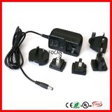 AC Adapter Output 12V 1A Power Adapter Power Supply 12V 1A Switching Interchangeable Plug Power Adapter