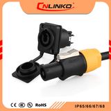 Linko Outdoor 3pin Powercon Welding Cable Plug and Socket, Yf Series Electrical Plastic Connector for LED Cabinet