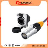 Fast Operation Easy Inltallation Cat5e Sockets Connector Socket Dual Ethernet Ports IP65 Crystal Cable