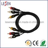 RCA Cable, 3RCA to 3RCA with Double Colors Molding Type, for Hdtvs and DVD Player