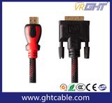 High Speed HDMI to DVI Cable with Outer Braiding Jacket