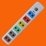 Universal 2 Pin 6 Way Outlet Extension Socket (E1006S)