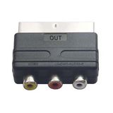 Nickel-Plated Connector Scart Plug to 3RCA Jack Scart Adaptor Scart Adapter
