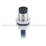 M8 6pin Male Front Fastened Connector for Industrial Automation with Ce Certification