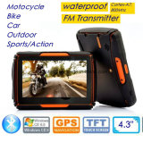 4.3inch IP65 Waterproof Outdoor Sports Action Moto Bike Car GPS Navigation with Bluetooth Headset, FM Transmitter, Wince 6.0, Cortex-A7, 800MHz, GPS-4350