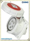 IP67 5p 16A Red Panel Mounted Socket