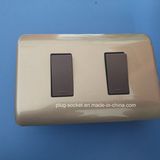 6A 250V/10A 127V 2 Gang 2 Way / 2gang 1way Wall Switch (W-098)
