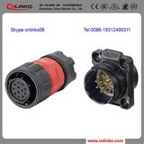 LED Light Industrial 12pin IP67 Waterproof Connector