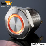 16mm Waterproof Stainless Steel 12V Ring Illumination Momentary Pushbutton Switch