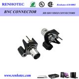 Straight BNC Connector Jack Black Plastic Housing