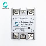 Ce Approval 100AMP 3-32VDC to 24-380VAC SSR-100da Single Phase AC-AC SSR Solid State Relay