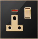 British Standard 15A Round-Pinned Switched Socket Outlet with Neon (N2)