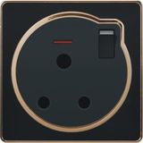 British Standard 15A Round-Pinned Switched Socket with Neon (A4)