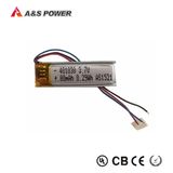 Mini Size Rechargeable 401030 3.7V 80mAh Lipo Battery with UL1642
