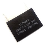 5.5UF Cbb61 Fan Capacitor, Black Color Case, Square Type, 370VAC Tmcf25