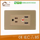 Chile Uruguay Suriname 3pin Wall Socket with USB Charger