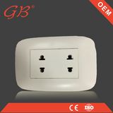 South American 2 Gang 2pin Wall Socket