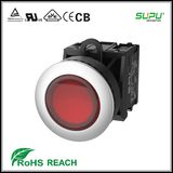 Supu Momentary Recessed Metal Frontring LED Illuminated Pushbutton Switch