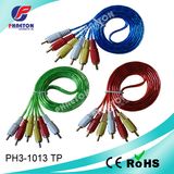 RCA Cable 3RCA 1.5m Transparent Wire AV Cable