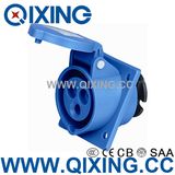 Cee/IEC 16A 3p Blue 320V Flush Mounted Angle Socket
