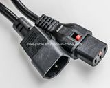 EU Standard 220V C13 C14 AC Power Cord Cable Locking