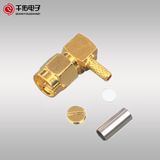 Plating Gold Right Angle Male SMA RF Connector