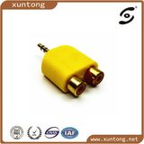 3.5mm Stereo Male to Dual 2 Port Femalerca 75 Ohm Connector RCA