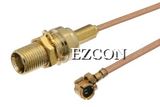 Umcx Plug to Reverse Polarity MCX Jack Bulkhead Cable