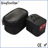 Leather Case Packaging Travel Adapter with 4 USB Ports (XH-UC-014)