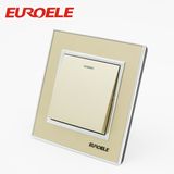 Max Voltage 250V Gold Acrylic 1 Gang Wall Switch