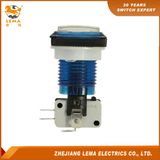 Electrical Square Push Button Switch Blue Pbs-008