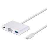 USB 3.1 Type C to USB 3.0 + VGA + Type C Power Charging Port Multi Hub Adapter