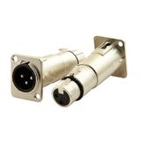 D Type XLR Male to Female Panel Mount Connector Adaptor (9.3224)