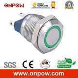 Onpow 12mm Flat Head Push Button Switch (GQ12F-10E/R/12V/S, CE, RoHS)