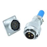 Waterproof Flange Panel Mount Female Socket and Male Plug Connector
