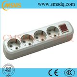 Euro Style 4-Way 16A Power Strip Socket and Switch Socket -SMS42400sg