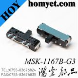 Factory Sale 4pin SMT Micro Slide Switch with Positioning Pin for Electronic Product