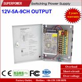 12V 5A 9CH Output CCTV Camera Switching Power Supply