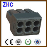Electric Push Wire Connector for Junction Boxes 6-Conductor Wire Terminal Blocks