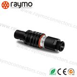 Industrial Metal Black Chrome Circular 4 Pin Connector