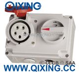 IP44 Industrial Socket with Swith and Mechanical Interlock
