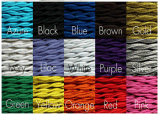 Braided Twist Textile Cable Pendant Lighting Components