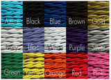 Braided Twist Textile Cable Pendant Lighting Components