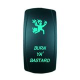 Laser Green Rocker Switch Burn Ya' Bastard 20A 12V on/off LED Light