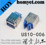 Double Layer 3.0 USB a Type Female Connector (US10-006)