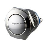 19mm Domed Head Momentary Normal Open Nickel Plated Brass Push Button Switch