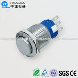 19mm 1no Nc/2no 2nc Resetable Self-Locking High Flat IP67 Ik10 Push Button Switch