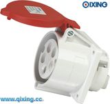 IP44 Panel Mounted Flage Socket for High End Quality (QX3451)