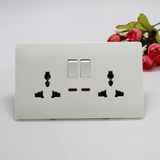 UK Standard Two Gang Switch 3pin Double Mf Socket W/N