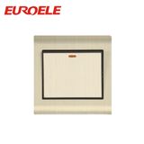 Brushed Champagne Gold Aluminum Plate 1 Gang Wall Switch